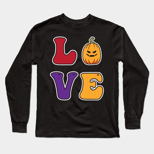 FALL SEASON PUMPKIN LOVE Long Sleeve T-Shirt by MZeeDesigns